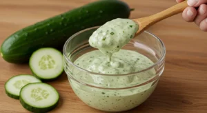 What is cucumber dressing made of?