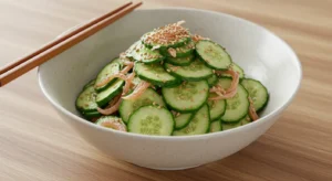 What is Japanese cucumber salad made of?