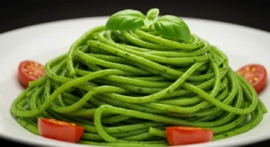 Green spaghetti