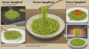 How do you reheat green spaghetti?