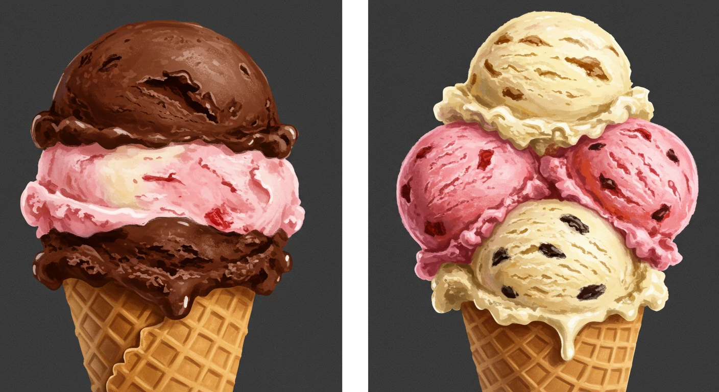 Difference between Neapolitan and ice cream