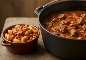 Are goulash and beefaroni the same?